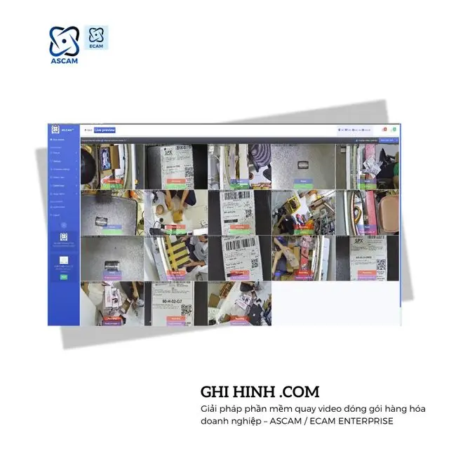 Phần mềm ASCAM ENTERPRISE chống gian lận đơn hàng bằng video đóng gói